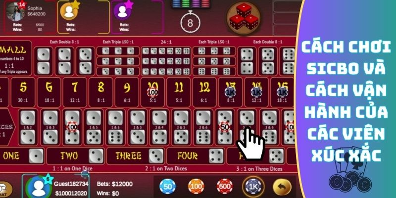Cách chơi Sicbo và cách vận hành của các viên xúc xắc