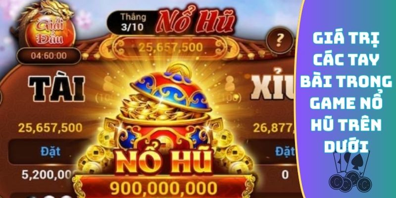 Giá trị các tay bài trong game nổ hũ Trên Dưới