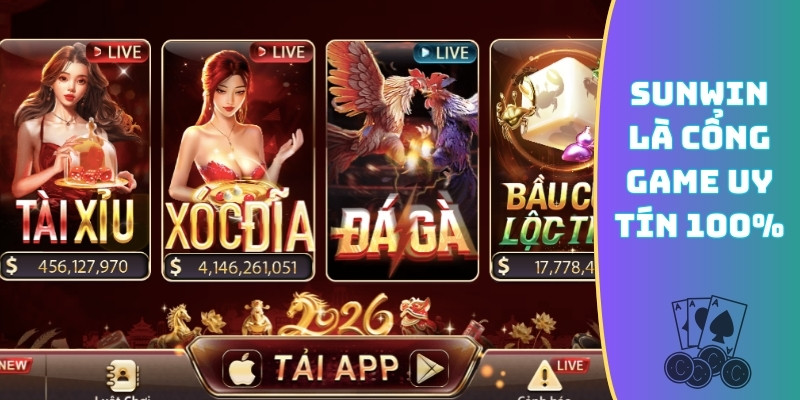 Sunwin là cổng game uy tín 100%