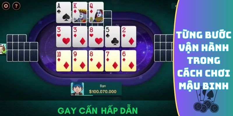 Từng bước vận hành trong cách chơi Mậu Binh